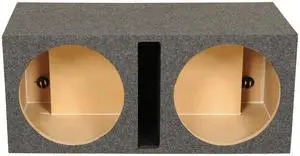 RDV15 Dual 15" Vented Car Subwoofer Enclosure Sub Box, 2.4 Cu Ft | Made in USA, 3/4" MDF Construction, 41Hz Tuning Frequency, Black Carpet Finish, Precision Cut Mounting Holes, 16.5" Depth RDV15 Dual 15" Vented Car Subwoofer Enclosure Sub Box, 2.4 Cu Ft | Made in USA, 3/4" MDF Construction, 41Hz Tuning Frequency, Black Carpet Finish, Precision Cut Mounting Holes, 16.5" Depth