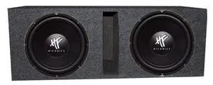 2 Pack Subwoofers, 12" 1600W Car Audio DVC Speakers Bundled with QPower Ported Enclosure Box 2 Pack Subwoofers, 12" 1600W Car Audio DVC Speakers Bundled with QPower Ported Enclosure Box