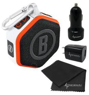 Bushnell Wingman Mini Orange/White GPS Bluetooth Speaker with Cleaning Cloth and Wall/Car Chargers Bundle Bushnell Wingman Mini Orange/White GPS Bluetooth Speaker with Cleaning Cloth and Wall/Car Chargers Bundle