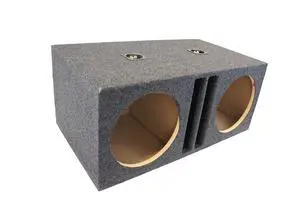 Car Audio Dual 10" SPL Bass Subwoofer Labyrinth Vent Sub Box Stereo Enclosure | Maze-style port chamber, twin woofer cabinet, empty unloaded car audio build, universal trunk fit, 10 inch size Car Audio Dual 10" SPL Bass Subwoofer Labyrinth Vent Sub Box Stereo Enclosure | Maze-style port chamber, twin woofer cabinet, empty unloaded car audio build, universal trunk fit, 10 inch size