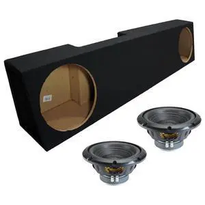 W10S4 Sealed Dual 10" Sub Box Fits 2006-2015 Dodge Ram Mega Cab | Loaded 500W RMS Pair, 4 Ohm Bassline Subwoofer Package, Truck Specific Enclosure, Ready to Wire and Play, 10 inch size W10S4 Sealed Dual 10" Sub Box Fits 2006-2015 Dodge Ram Mega Cab | Loaded 500W RMS Pair, 4 Ohm Bassline Subwoofer Package, Truck Specific Enclosure, Ready to Wire and Play, 10 inch size