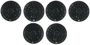 RM-PREMIUM-65 Black 6.5" 4-Ohm, Marine Boat Speakers, 6-Pack | 600W Peak, 150W RMS, 35Hz-20kHz, 93dB Sensitivity, True Coaxial Design, Weather-Resistant Grilles, Mounting Screws RM-PREMIUM-65 Black 6.5" 4-Ohm, Marine Boat Speakers, 6-Pack | 600W Peak, 150W RMS, 35Hz-20kHz, 93dB Sensitivity, True Coaxial Design, Weather-Resistant Grilles, Mounting Screws