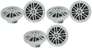 RM-PREMIUM-65 White 6.5" 4-Ohm, Marine Boat Speakers, 6-Pack | 600W Peak / 150W RMS, True Coaxial Design, PEI Tweeter, Weather Resistant, 93dB, 35Hz-20KHz, ATV/UTV Compatible RM-PREMIUM-65 White 6.5" 4-Ohm, Marine Boat Speakers, 6-Pack | 600W Peak / 150W RMS, True Coaxial Design, PEI Tweeter, Weather Resistant, 93dB, 35Hz-20KHz, ATV/UTV Compatible