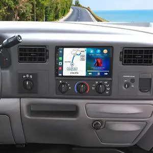 7 Inch Car Radio 2G+64G Upgrade for Ford F250 F350 1999-2004 with Wireless CarPlay Android Auto, Android 14 HD Touch Screen Double Din Car Stereo Head Unit Support Bluetooth GPS WiFi FM RDS SWC Camera 7 Inch Car Radio 2G+64G Upgrade for Ford F250 F350 1999-2004 with Wireless CarPlay Android Auto, Android 14 HD Touch Screen Double Din Car Stereo Head Unit Support Bluetooth GPS WiFi FM RDS SWC Camera