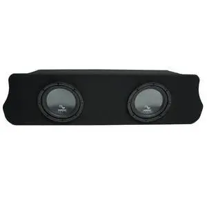 Dual 10" Sub Box Fits 1994-2004 Ford Mustang Coupe Harmony R104 Subwoofers | Custom enclosure design, deep low-end bass, matched driver pair, made for easy install, 10 inch size Dual 10" Sub Box Fits 1994-2004 Ford Mustang Coupe Harmony R104 Subwoofers | Custom enclosure design, deep low-end bass, matched driver pair, made for easy install, 10 inch size