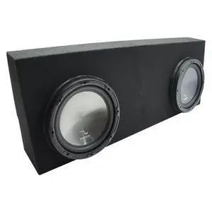 HA-R104 Loaded Dual 10" Sub Box Fits 2007-2013 Tundra CrewMax | Toyota subwoofer package, woofers pre-mounted, custom-angled enclosure, behind-seat install, truck bass upgrade, 10 inch size HA-R104 Loaded Dual 10" Sub Box Fits 2007-2013 Tundra CrewMax | Toyota subwoofer package, woofers pre-mounted, custom-angled enclosure, behind-seat install, truck bass upgrade, 10 inch size