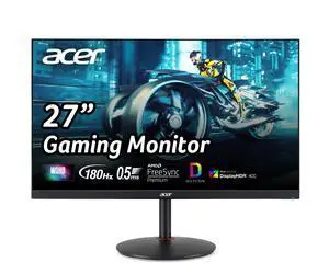 Nitro 27" WQHD 2560 x 1440 PC Gaming Monitor | AMD FreeSync Premium | Up to 180Hz Refresh | Up to 0.5ms | HDR400 | DCI-P3 95% | 1 x Display Port 1.2 & 2 x HDMI 2.0 | XV272U V3bmiiprx Nitro 27" WQHD 2560 x 1440 PC Gaming Monitor | AMD FreeSync Premium | Up to 180Hz Refresh | Up to 0.5ms | HDR400 | DCI-P3 95% | 1 x Display Port 1.2 & 2 x HDMI 2.0 | XV272U V3bmiiprx
