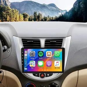 Android 13 Car Radio Stereo Compatible for Hyundai Accent Verna 2011-19, 9" Touchscreen Car Radio Audio Receiver with Wireless CarPlay,Android Auto,GPS Navigation,Bluetooth,Back-up Camera,FM,SWC Android 13 Car Radio Stereo Compatible for Hyundai Accent Verna 2011-19, 9" Touchscreen Car Radio Audio Receiver with Wireless CarPlay,Android Auto,GPS Navigation,Bluetooth,Back-up Camera,FM,SWC