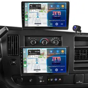 4G+64G Car Radio for Chevy Express Van 2008-2011 with 10 Inch Touch Screen | Android 14 Double Din Car Stereo for Express Van w/Wireless CarPlay and Android Auto Bluetooth WiFi GPS FM BT SWC EQ Camera 4G+64G Car Radio for Chevy Express Van 2008-2011 with 10 Inch Touch Screen | Android 14 Double Din Car Stereo for Express Van w/Wireless CarPlay and Android Auto Bluetooth WiFi GPS FM BT SWC EQ Camera