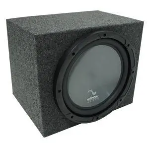Single 15 Inch Sealed Subwoofer Box Rearfire with R154 Sub | Tight accurate bass, compact loaded enclosure fits most trunks, carpeted finish, easy wiring, great starter package Single 15 Inch Sealed Subwoofer Box Rearfire with R154 Sub | Tight accurate bass, compact loaded enclosure fits most trunks, carpeted finish, easy wiring, great starter package