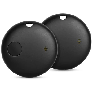 Smart Tag-2 Pack Bluetooth Tracker Work with Apple Find My (iOS Only).Item Finder for Keys, Wallet,Backpack, Luggage (2P Black) Smart Tag-2 Pack Bluetooth Tracker Work with Apple Find My (iOS Only).Item Finder for Keys, Wallet,Backpack, Luggage (2P Black)