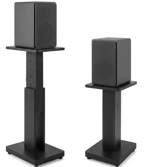 2 Pcs Height Adjustable Speaker Stands Heavy Duty 50 Lbs Wood Vinyl Record Player Stands Pair for Studio Housewarming Home Decoration(18-28",Black) 2 Pcs Height Adjustable Speaker Stands Heavy Duty 50 Lbs Wood Vinyl Record Player Stands Pair for Studio Housewarming Home Decoration(18-28",Black)
