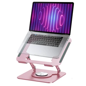 Pink 360° Rotating Foldable Adjustable Laptop Stand, Fits Up to 16 Inches Pink adjustable laptop stand with a 360° rotating base, foldable design and support for laptops up to 16 inches Pink 360° Rotating Foldable Adjustable Laptop Stand, Fits Up to 16 Inches Pink adjustable laptop stand with a 360° rotating base, foldable design and support for laptops up to 16 inches