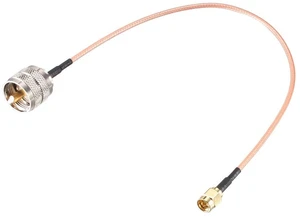 SMA Male to UHF PL-259 Male RG316 RF Coaxial Coax Cable 1 Ft SMA Male to UHF PL-259 Male RG316 RF Coaxial Coax Cable 1 Ft