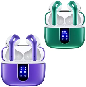 2 Sets X08 Forest Green and Phantom Purple Bluetooth Headphones True Wireless Earbuds 60H Playback Ear Buds with Wireless Charging Case in-Ear Earbuds with Mic 2 Sets X08 Forest Green and Phantom Purple Bluetooth Headphones True Wireless Earbuds 60H Playback Ear Buds with Wireless Charging Case in-Ear Earbuds with Mic