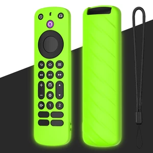 Case Compatible with Alexa Voice Remote Pro 2022 New, Green Silicone Protective Case Sleeves with Lanyard Glow in Dark Case Compatible with Alexa Voice Remote Pro 2022 New, Green Silicone Protective Case Sleeves with Lanyard Glow in Dark