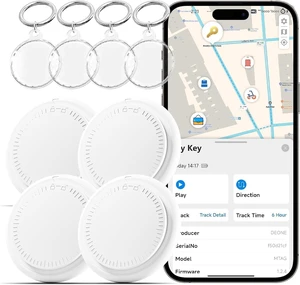 GPS Tracker Tags-4 Pack,Bluetooth Tracker Tags Works with Apple Find My APP (iOS Only, Not for Android),Smart Tag with Keychain/Lanyard,Item Finders Tracker for Key, Luggage, Wallet,Bags,Pets (4Pack) GPS Tracker Tags-4 Pack,Bluetooth Tracker Tags Works with Apple Find My APP (iOS Only, Not for Android),Smart Tag with Keychain/Lanyard,Item Finders Tracker for Key, Luggage, Wallet,Bags,Pets (4Pack)