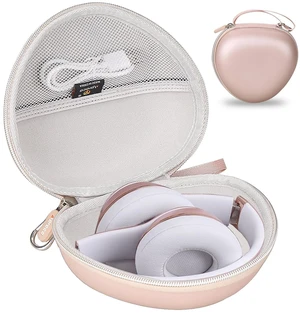 Case for Beats Solo 4 / Studio Pro Wireless On-Ear Headphones -Rose Gold Comes with D-ring, Portable Hard Bag Stores the Headphone and USB Cables Case for Beats Solo 4 / Studio Pro Wireless On-Ear Headphones -Rose Gold Comes with D-ring, Portable Hard Bag Stores the Headphone and USB Cables