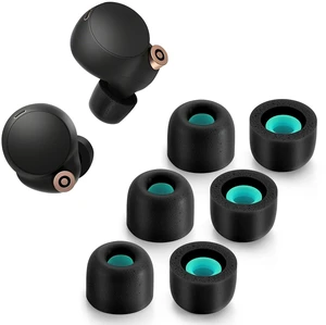 Memory Foam Tips for Sony WF-1000XM4 / WF-1000XM3, Anti-Slip Replacement Ear Tips for Sony True Wireless EarphonesFit in The Charging Case, Perfect Noise Cancellation, 3 Pairs (Medium, Black) Memory Foam Tips for Sony WF-1000XM4 / WF-1000XM3, Anti-Slip Replacement Ear Tips for Sony True Wireless EarphonesFit in The Charging Case, Perfect Noise Cancellation, 3 Pairs (Medium, Black)
