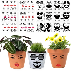 Face Stickers for Flower Pots - 12 Sheets DIY Crafts Vinyl Decals Male and Female, Eyes Nose Mouth, Funny Face Transfer Stickers, Waterproof, Party Favor, Wood Wall Water Bottles Laptop Decor Face Stickers for Flower Pots - 12 Sheets DIY Crafts Vinyl Decals Male and Female, Eyes Nose Mouth, Funny Face Transfer Stickers, Waterproof, Party Favor, Wood Wall Water Bottles Laptop Decor