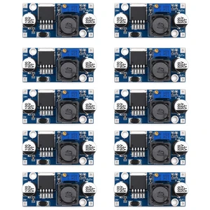10-Pack LM2596 Buck Converter, DC-DC Step Down, Adjustable 3-40V input to 1.25-35V output, up to 92% efficiency, for DIY power supplies and electronics projects 10-Pack LM2596 Buck Converter, DC-DC Step Down, Adjustable 3-40V input to 1.25-35V output, up to 92% efficiency, for DIY power supplies and electronics projects