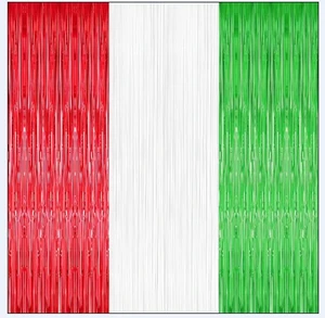 Italian Party Decoration Red White and Green Tinsel Foil Fringe Curtains Backdrop Streamers for Christmas Mexican Fiesta Birthday Party Decor Supply Italian Party Decoration Red White and Green Tinsel Foil Fringe Curtains Backdrop Streamers for Christmas Mexican Fiesta Birthday Party Decor Supply
