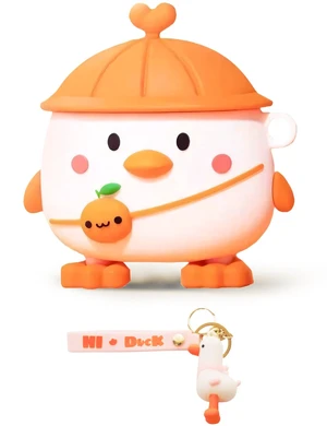 Cute Duck Case for AirPods 3rd, 3D Kawaii Cover With Keychain, Shockproof Silicone Protection, Cartoon Animal Design for Travel, School, Girls, Kids & Teens Cute Duck Case for AirPods 3rd, 3D Kawaii Cover With Keychain, Shockproof Silicone Protection, Cartoon Animal Design for Travel, School, Girls, Kids & Teens
