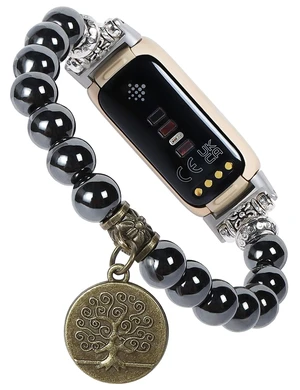 Compatible with Fitbit Luxe Band Agate Natural Gemstone Beads Boho Bracelet for Women Energy Stones Healing Crystal Chakra Tree of Life Obsidian 5½"-6" Compatible with Fitbit Luxe Band Agate Natural Gemstone Beads Boho Bracelet for Women Energy Stones Healing Crystal Chakra Tree of Life Obsidian 5½"-6"