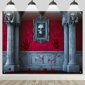Halloween Backdrop Haunted House Moon Scene 8x6ft Halloween Party Backdrop with Haunted House for Indoor Outdoor Photo Booth and Wall Decoration Halloween Backdrop Haunted House Moon Scene 8x6ft Halloween Party Backdrop with Haunted House for Indoor Outdoor Photo Booth and Wall Decoration