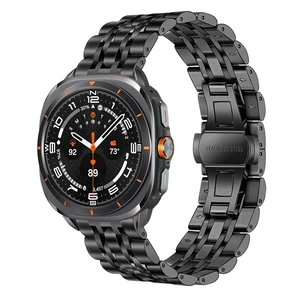 Stainless Steel Bands Compatible with Samsung Galaxy Watch Ultra 47mm(2025/2024), No Gap Metal Replacement Classic Wristband for Men Stainless Steel Bands Compatible with Samsung Galaxy Watch Ultra 47mm(2025/2024), No Gap Metal Replacement Classic Wristband for Men