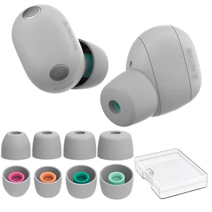 Ear Tips for Sony WF-1000XM6 (2026) / WF-1000XM5 / WF-1000XM4 4 Pairs: XS/S/M/L, Added Storage Box, Anti Slip, Secure Fit, Noise Reduction, Comfortable Silicone, Fits Charging Case Ear Tips for Sony WF-1000XM6 (2026) / WF-1000XM5 / WF-1000XM4 4 Pairs: XS/S/M/L, Added Storage Box, Anti Slip, Secure Fit, Noise Reduction, Comfortable Silicone, Fits Charging Case