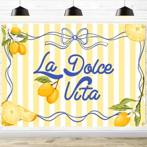 La Dolce Vita Backdrop - Lemon Citrus Birthday/Bachelorette Party Background, Italian Summer Dinner Celebration Decorations, Girls Weekend Bachelorette Party Supply La Dolce Vita Backdrop - Lemon Citrus Birthday/Bachelorette Party Background, Italian Summer Dinner Celebration Decorations, Girls Weekend Bachelorette Party Supply