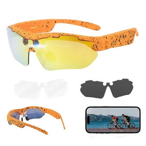 AI Smart Glasses 1080P Video Sport Sunglasses for Cycling Hiking (Orange) AI Smart Glasses 1080P Video Sport Sunglasses for Cycling Hiking (Orange)