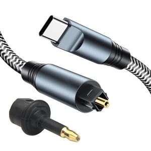 USB-C TOSLINK Type C to Toslink Optical Cable Opt Male (1.8 Meter - 6 ft) Type-C to Digital Optical Fiber Optic Audio Interface Female Adapter Wire Toslink Cord for Smartphone Tablet Laptop etc USB-C TOSLINK Type C to Toslink Optical Cable Opt Male (1.8 Meter - 6 ft) Type-C to Digital Optical Fiber Optic Audio Interface Female Adapter Wire Toslink Cord for Smartphone Tablet Laptop etc