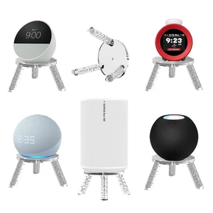 Desktop Speaker Stand for Echo Spot 2024, Dot, Glow, HomePod Mini, Nintendo Sound Clock Alarmo and Sonos Era 100 - Acrylic Tripod Accessories Holder (Transparent) Desktop Speaker Stand for Echo Spot 2024, Dot, Glow, HomePod Mini, Nintendo Sound Clock Alarmo and Sonos Era 100 - Acrylic Tripod Accessories Holder (Transparent)