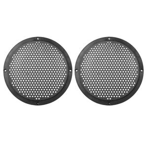 2pcs 6" Plastic Audio Speaker Cover Mesh Subwoofer Grill Horn Guard Decorative Circle Grille Protector Black for Car 2pcs 6" Plastic Audio Speaker Cover Mesh Subwoofer Grill Horn Guard Decorative Circle Grille Protector Black for Car