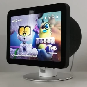 Aluminium Stand for Echo Show 8 - Tilt + Swivel, Eight Magnets Hold, Silver Aluminium Stand for Echo Show 8 - Tilt + Swivel, Eight Magnets Hold, Silver