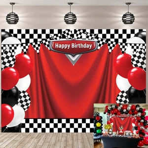 Race Car Happy Birthday Backdrop 7x5FT Racing Competition Photography Background for Boy Car Racing Theme Birthday Party Decorations Supplies Photo Props Race Car Happy Birthday Backdrop 7x5FT Racing Competition Photography Background for Boy Car Racing Theme Birthday Party Decorations Supplies Photo Props