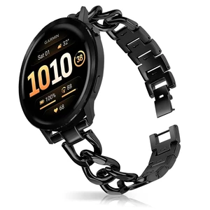 22mm Band for Garmin Venu 4/3 45mm, Women's Metal (Black) Women's Metal Skeleton Chain Link Replacement Strap for Garmin Venu 4/3 45mm/Forerunner 570 47mm/265/255/Vívoactive 4 22mm Band for Garmin Venu 4/3 45mm, Women's Metal (Black) Women's Metal Skeleton Chain Link Replacement Strap for Garmin Venu 4/3 45mm/Forerunner 570 47mm/265/255/Vívoactive 4