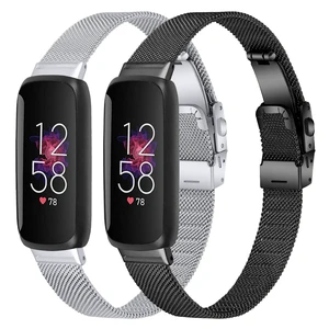2PACK Slim Band Compatible with Fitbit inspire 3 SmartWatch, Mesh Stainless Steel Adjustable Watchband Wristbands Bracelet Watch Band for Fitbit inspire 3 Health & Fitness Tracker 2PACK Slim Band Compatible with Fitbit inspire 3 SmartWatch, Mesh Stainless Steel Adjustable Watchband Wristbands Bracelet Watch Band for Fitbit inspire 3 Health & Fitness Tracker