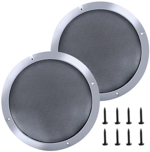 6.5'' Speaker Grill Cover 6.5 Inches Speaker Subwoofer Grill Grille Cover with Metal Mesh and Silver Plastic Rim for Car Speakers, Home Speakers 6.5'' Speaker Grill Cover 6.5 Inches Speaker Subwoofer Grill Grille Cover with Metal Mesh and Silver Plastic Rim for Car Speakers, Home Speakers