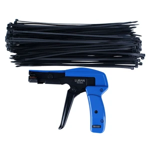 Cable Wire Tie Gun With Cable Ties, Professional Fastening Cable Install and Cut Plastic Nylon Ties Tool Cable Wire Tie Gun With Cable Ties, Professional Fastening Cable Install and Cut Plastic Nylon Ties Tool
