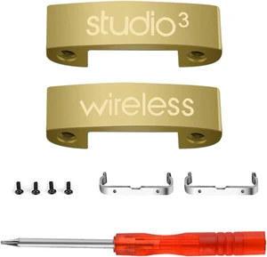 Studio 3 Hinge Headband Connector Replacement Metal Repair Parts Compatible with Beats Studio 3.0 Wireless Over-Ear Headphones Repair Kit (Gold) Studio 3 Hinge Headband Connector Replacement Metal Repair Parts Compatible with Beats Studio 3.0 Wireless Over-Ear Headphones Repair Kit (Gold)