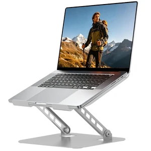 Adjustable Laptop Stand for Desk, Silvery Ultra Stable Metal Base, Laptop Holder Riser, Fully Foldable, Easy to Storage & Carry, Fit for Laptop Under 18 Adjustable Laptop Stand for Desk, Silvery Ultra Stable Metal Base, Laptop Holder Riser, Fully Foldable, Easy to Storage & Carry, Fit for Laptop Under 18
