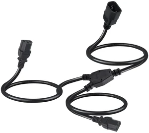 C14 to 2 X C13 Y Splitter Power Cord, 6FT IEC 320 C14 Male to Dual IEC 320 C13 Female Splitter 2 Ways PDU UPS Extension Power Cord 250V/10A C14 to 2 X C13 Y Splitter Power Cord, 6FT IEC 320 C14 Male to Dual IEC 320 C13 Female Splitter 2 Ways PDU UPS Extension Power Cord 250V/10A