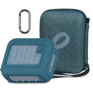 Protective Case for JBL Go 4 Portable Bluetooth Speaker Accessories Hard Carrier and Silicone Cover for Go 4 Speaker, Shockproof Anti-Scratch Cases with Carabiner (Blue Cases) Protective Case for JBL Go 4 Portable Bluetooth Speaker Accessories Hard Carrier and Silicone Cover for Go 4 Speaker, Shockproof Anti-Scratch Cases with Carabiner (Blue Cases)