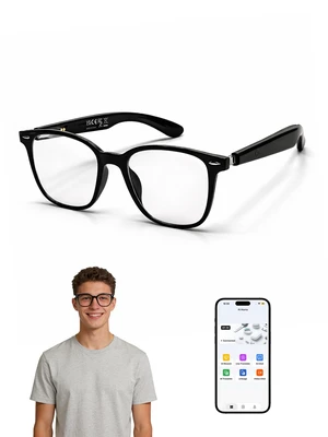 AI Translation Smart Glasses, Blue Light Blocking Lenses Open-Ear Speaker, Hands-Free Calls & Music For Men, Women, Driving, Travel & Work AI Translation Smart Glasses, Blue Light Blocking Lenses Open-Ear Speaker, Hands-Free Calls & Music For Men, Women, Driving, Travel & Work