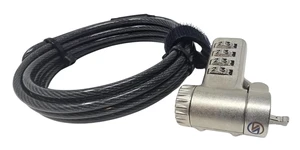 Black Universal Notebook Laptop Combination Lock Security Cable for Kensington Wedge Nano and Most Other Security Slots Black Universal Notebook Laptop Combination Lock Security Cable for Kensington Wedge Nano and Most Other Security Slots
