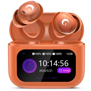 2026 Sleep Earbuds Bluetooth 5.4 in Ear Smart Touch Screen Ear Buds, 48H Playtime Mini Sleep Headphones Small Design for Side Sleepers, 5 EQ Modes, Crystal-Clear Calls, IPX7 Waterproof Orange Red 2026 Sleep Earbuds Bluetooth 5.4 in Ear Smart Touch Screen Ear Buds, 48H Playtime Mini Sleep Headphones Small Design for Side Sleepers, 5 EQ Modes, Crystal-Clear Calls, IPX7 Waterproof Orange Red