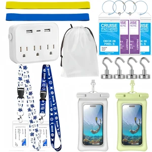 2026 All in One Cruise Essentials Kit Non Surge Power Strip Travel Set Cruise line safety approved, magnetic hooks, waterproof phone pouch, lanyards luggage tags towel bands cabin organizer 2026 All in One Cruise Essentials Kit Non Surge Power Strip Travel Set Cruise line safety approved, magnetic hooks, waterproof phone pouch, lanyards luggage tags towel bands cabin organizer